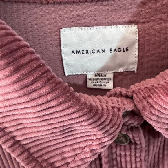 9. American Eagle Outfitters corduroy Long-sleeve Semi Crop Shacket Medium - Picture 5 of 5